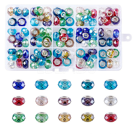 Glass European Beads GPDL-TA0001-01-1