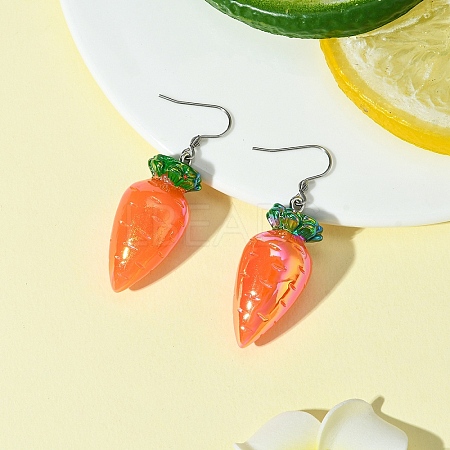 AB Color Resin Dangle Earring EJEW-FS00013-1