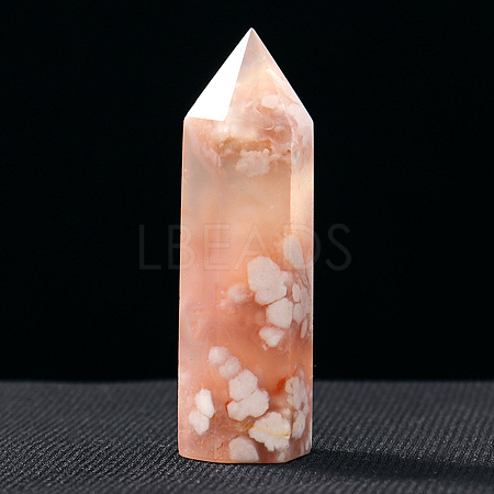 Tower Natural Cherry Blossom Agate Display Decoration WG83739-02-1
