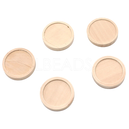 Natural Wood Cabochon Settings WOOD-WH0115-37C-A-1