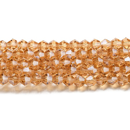 Transparent Electroplate Glass Beads Strands EGLA-A039-T4mm-A18-1