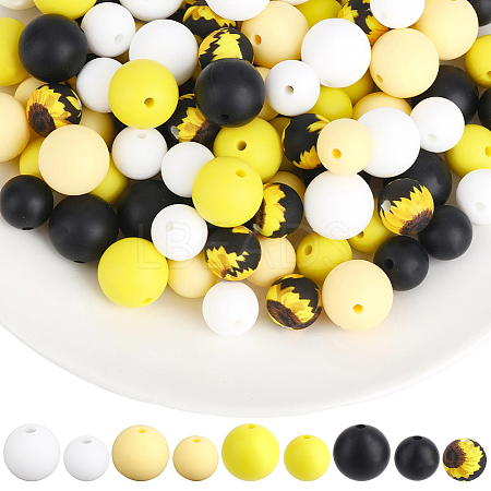 100Pcs Silicone Beads SIL-PA0001-39B-1