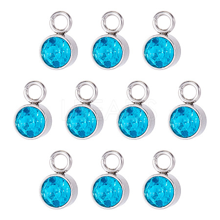 10Pcs Glass Rhinestone Charms STAS-TA0003-26K-1
