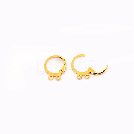 Brass Huggie Hoop Earring Findings LS-KK-TAC0008-08G-1