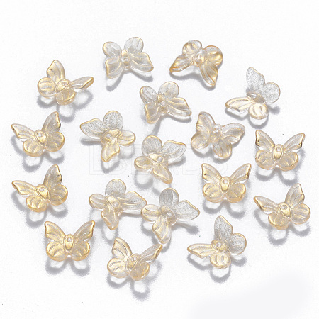 Transparent Spray Painted Glass Charms X-GLAA-T016-21C-1