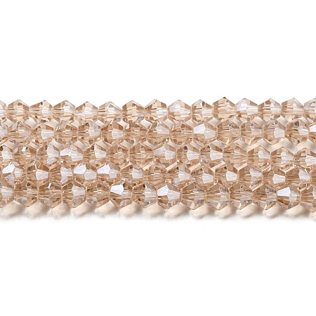 Transparent Electroplate Glass Beads Strands GLAA-F029-2mm-C12-1