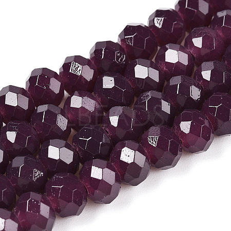 Baking Paint Imitation Jade Glass Bead Strands DGLA-A034-J2MM-A02-1