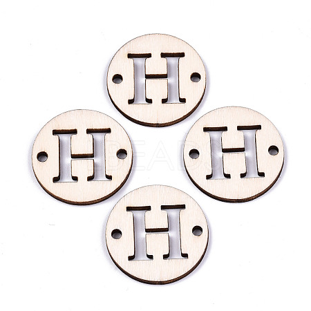 Unfinished Natural Poplar Wood Links Connectors WOOD-S045-140B-01H-1