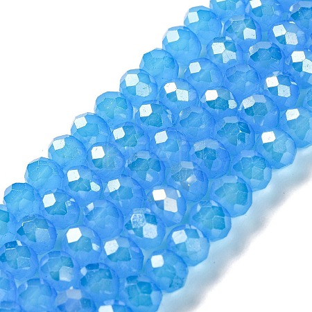 Baking Electroplate Glass Beads Strands DGLA-A039-J10mm-B12-1