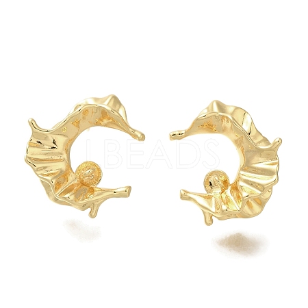 Brass Stud Earring Findings KK-K388-10G-1