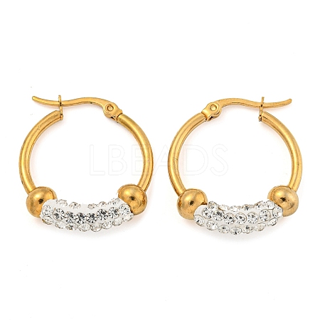 PVD Vacuum Plating 202 Stainless Steel Hoop Earrings EJEW-H003-44G-01-1