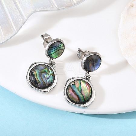 304 Stainless Steel Dangle Stud Earring for Women EJEW-JE07351-1