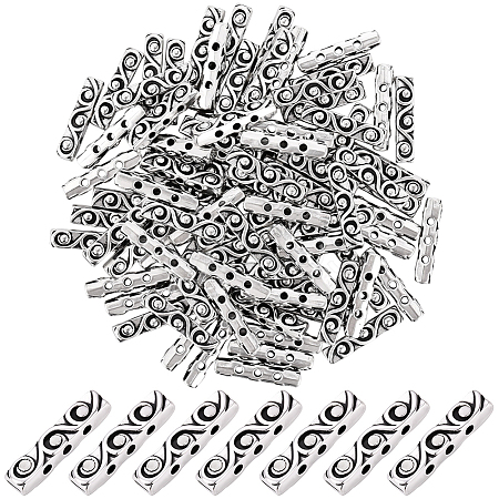 100Pcs Tibetan Style Alloy Spacer Bars FIND-SC0022-11-1