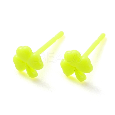 Eco-Friendly Plastic Stud Earrings EJEW-H120-04C-02-1