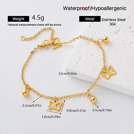304 Stainless Steel Charm Anklets for Women YT2164-5-1