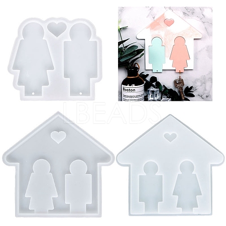 Couples Keychain Silicone Molds DIY-P019-04-1