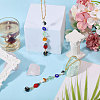 2Pcs Glass Car Pendant Decorations AJEW-GL0003-28-5