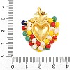 Alloy & Glass Seed Beaded Pendants GL-CBA96FD-01G-03-3