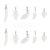 10Pcs 5 Style Natural Trochid Shell/Trochus Shell Pendants SSHEL-FH0001-18-1