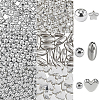 1200Pcs 6 Styles CCB Plastic Beads with ABS Plastic Beads CCB-SC0001-15-1