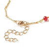 Glass Bead Chain Bracelet Making AJEW-JB01150-09-3
