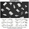 60 Sets 6 Styles 304 Stainless Steel Box Clasps STAS-DC0009-62-4