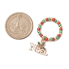 Christmas Theme Glass Seed Beads Stretch Ring Sets RJEW-TA00163-3