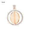 Alloy Pendant Cabochon Settings PALLOY-S107-005G-RS-3