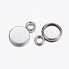 Tarnish Resistant 304 Stainless Steel Pendant Cabochon Settings STAS-K146-054-6mm-1