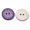 2-Hole Printed Wooden Buttons X-BUTT-ZX004-01B-15-2
