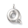 Rack Plating Brass Balloon Letter Pendants KK-C050-01P-Q-1