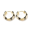 Daisy Flower Enamel Hoop Earrings EJEW-G290-01G-E-1