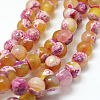 Natural Fire Crackle Agate Bead Strands G-K166-06F-8mm-05-1