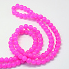 Baking Paint Imitation Jade Glass Round Bead Strands DGLA-Q021-4mm-28-3