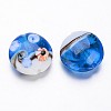 Ocean Style Flat Round Handmade Lampwork Beads LAMP-F005-06-2