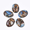Assembled Synthetic Imperial Jasper and Bronzite  Cabochons G-S329-080C-1
