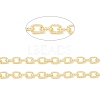 Rack Plating Brass Textured Cable Chains CHC-B021-01G-2