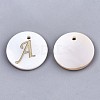 Natural Freshwater Shell Pendants SHEL-N027-04A-1