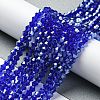 Transparent Electroplate Glass Beads Strands EGLA-A039-T4mm-A06-4