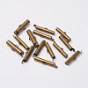 Brass Slide On End Clasp Tubes KK-P031-12AB-2