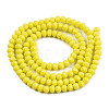Opaque Solid Color Glass Beads Strands EGLA-A034-P10mm-D26-3