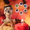 CHGCRAFT 36Pcs 6 Colors Halloween Half Round Plastic Craft Eyes KY-CA0001-47-5