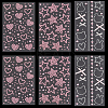 6 Sheets 3 Styles Acrylic Rhinestone Face Body Stickers AJEW-SP0002-68B-1