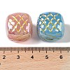 Metal Enlaced Acrylic Beads OACR-G035-11-3