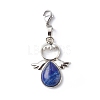 Gemstone Angel Pendant Decoration HJEW-JM00767-2