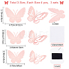 CREATCABIN 3Sets 3D Butterfly PVC Mirrors Wall Stickers DIY-CN0001-86A-2