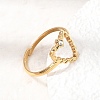 304 Stainless Steel Rhinestone Cuff Open Rings RB-CBAE630-01G-A-4
