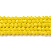Opaque Solid Color Imitation Jade Glass Beads Strands GLAA-F029-P4mm-05-1