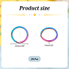 20Pcs 304 Stainless Steel Split Key Rings FIND-UN0003-53-3