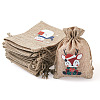 30Pcs 15 Styles Rectangle Jute Cloth Storage Pouches ABAG-KS0001-03-3